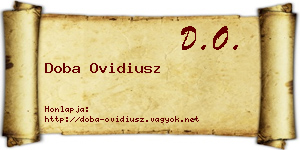 Doba Ovidiusz névjegykártya